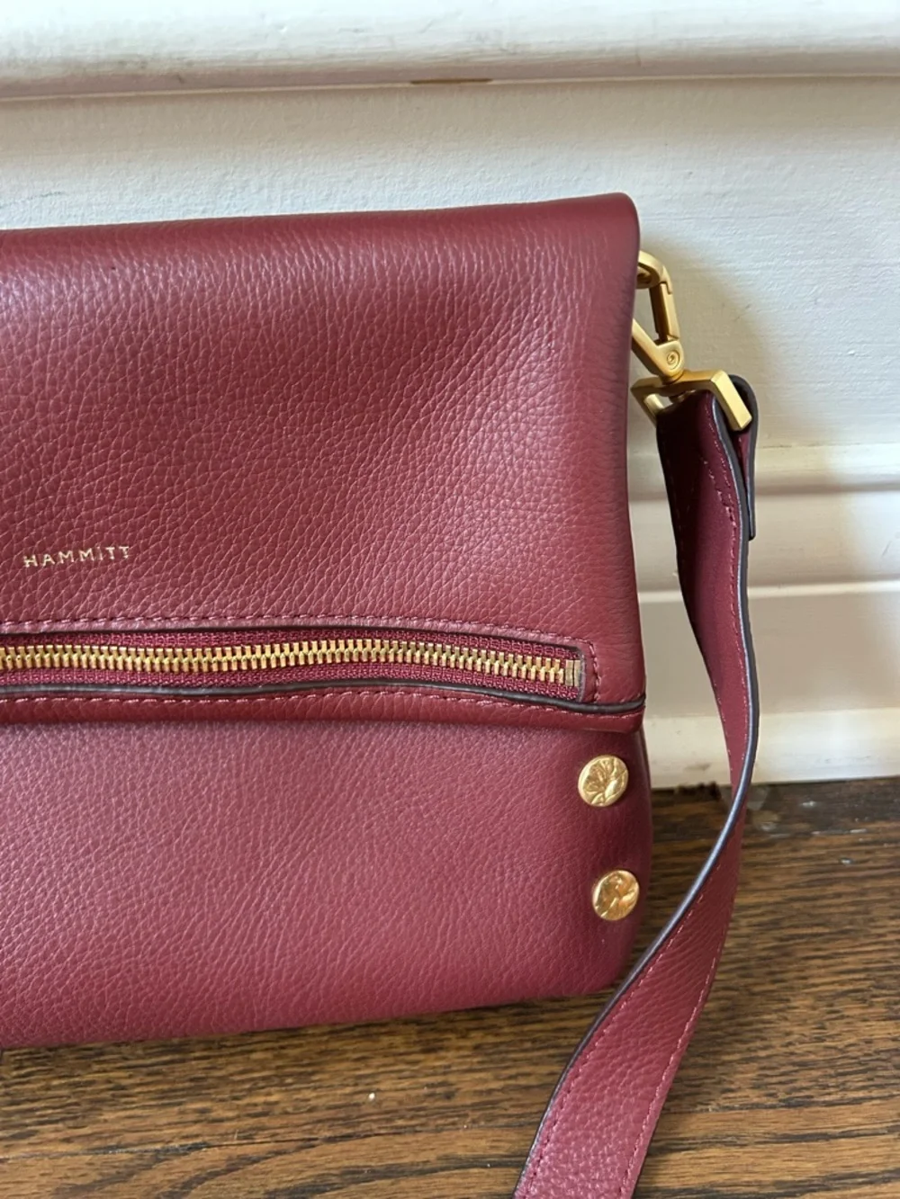 Hammitt VIP Medium Pomodoro Red Leather Crossbody nwot - Picture 4 of 10